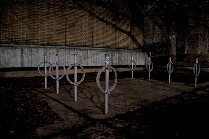 Bike lock graveyard.